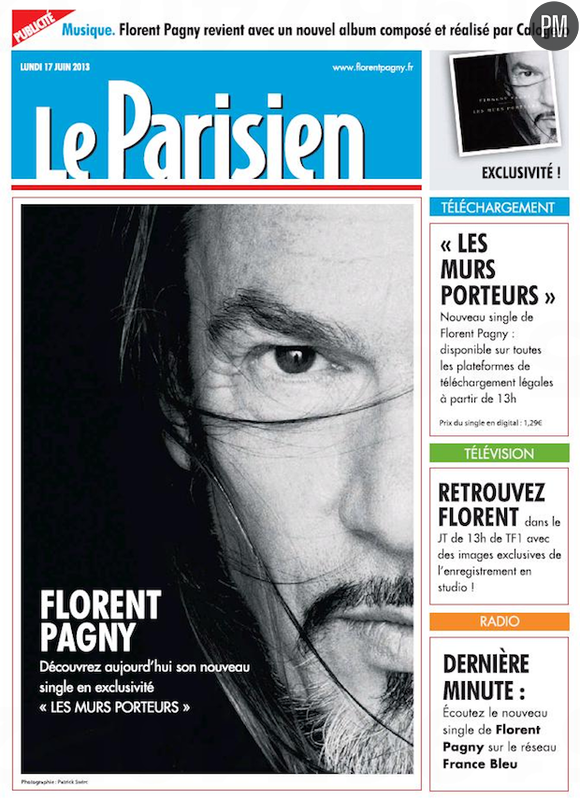 Florent Pagny détourne la Une du "Parisien"