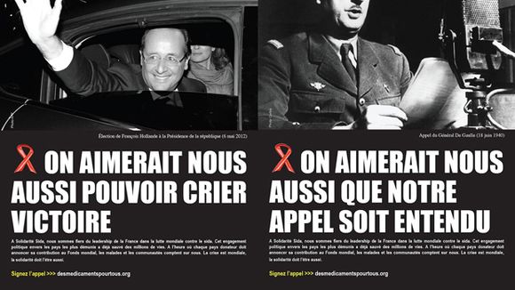 Pub : Solidarité Sida lance un appel à François Hollande