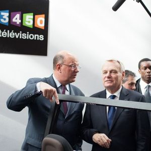 Le président de France Télévisions Rémy Pflimlin, et le Premier ministre Jean-Marc Ayrault