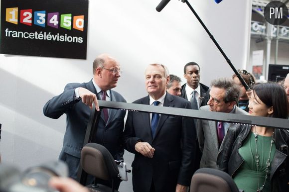 Le président de France Télévisions Rémy Pflimlin, et le Premier ministre Jean-Marc Ayrault