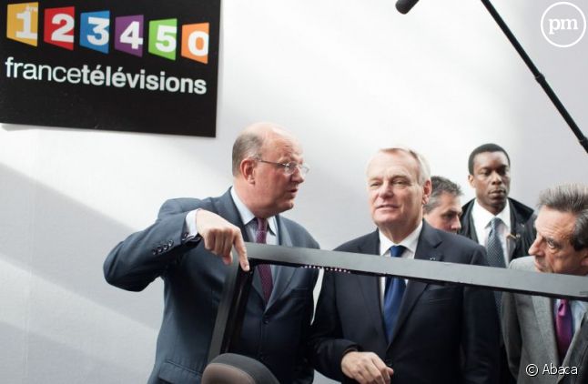 Le président de France Télévisions Rémy Pflimlin, et le Premier ministre Jean-Marc Ayrault