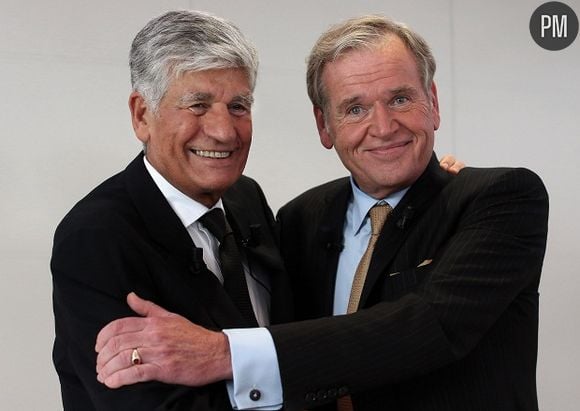 Maurice Lévy, président du directoire de Publicis, et John Wren, directeur général d'Omnicom