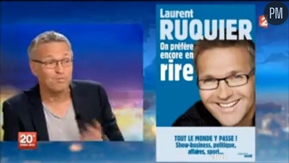 Capture d'écran du 20h de France 2 du 7 juillet 2013 avec Laurent Ruquier