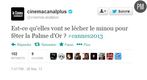 Le tweet polémique publié en mai dernier par le compte officiel de Canal+ Cinéma lors du dernier festival de Cannes