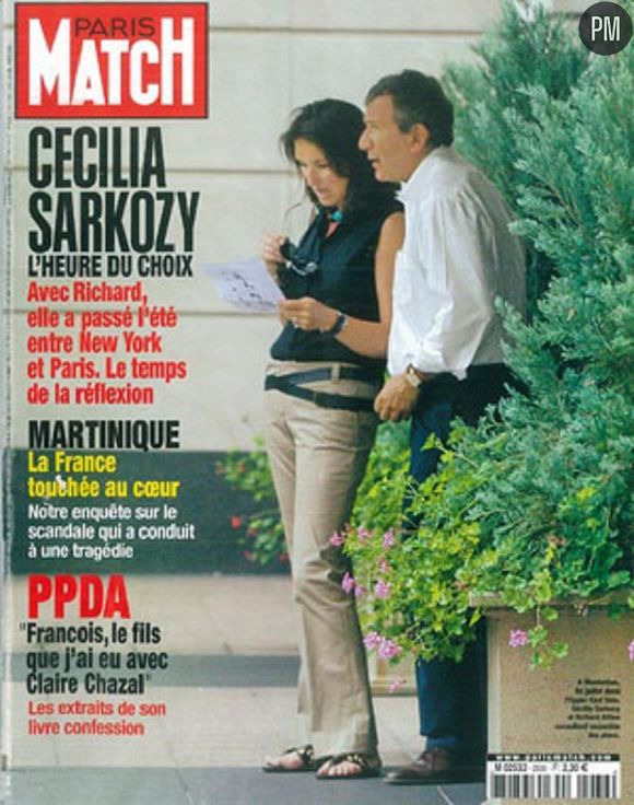 La Une de Paris Match sur Cécilia et Richard Attias