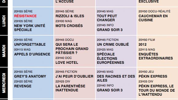 Tous les programmes de la télé du 24 au 30 mai 2014