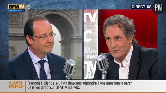 François Hollande face à Jean-Jacques Bourdin.