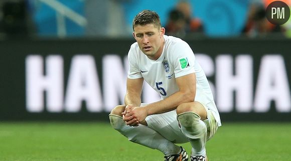 L'Anglais Gary Cahill après la défaite de l'Angleterre face à l'Uruguay