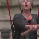 Françoise Laborde s'envoie en l'air dans "Fort Boyard"