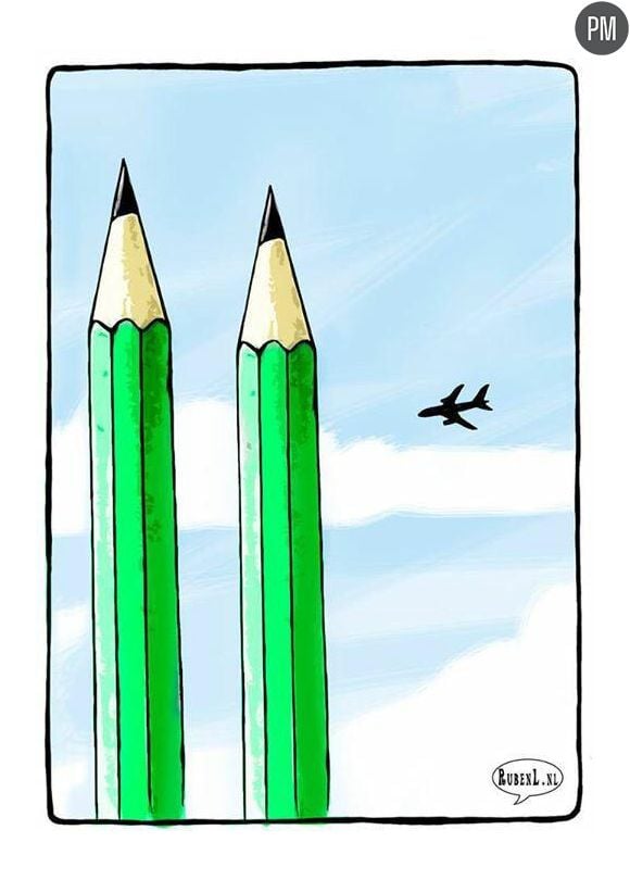 Hommage à Charlie Hebdo signé Ruben L. Oppenheimer