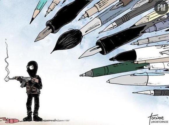 Hommage à Charlie Hebdo signé Rob Tornoe