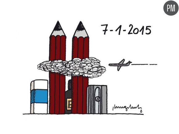 Hommage à "Charlie Hebdo" signé Philippe Geluck