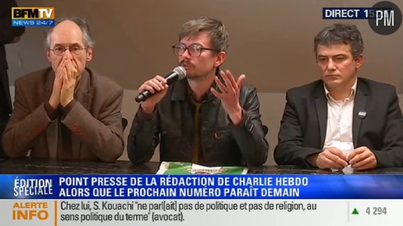 La conférence de presse de "Charlie Hebdo".