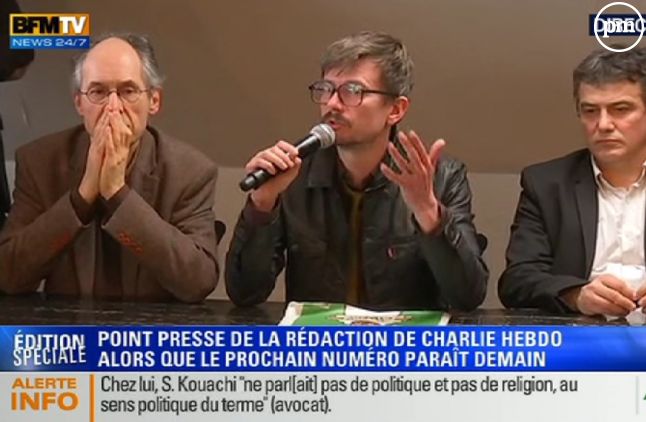 La conférence de presse de "Charlie Hebdo".