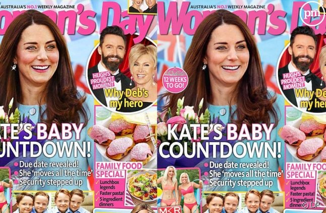 Kate Middleton avant et après en couverture de Woman's Day