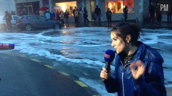 Fanny Agostini, la chute sur BFMTV, le 20 février.