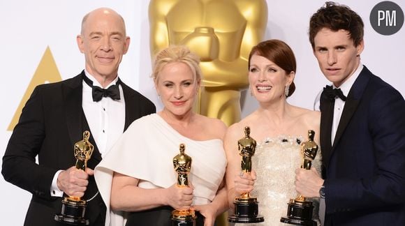 J.K. Simmons, Patricia Arquette, Julianne Moore et Eddie Redmayne
