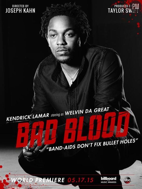 Kendrick Lamar sur l'affiche "Bad Blood" de Taylor Swift