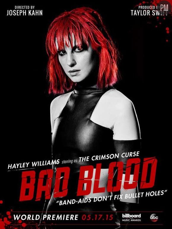 Hayley Williams sur l'affiche "Bad Blood" de Taylor Swift