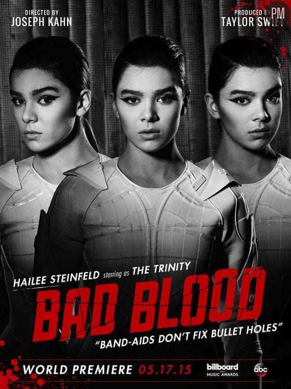 Hailee Steinfeld sur l'affiche "Bad Blood" de Taylor Swift