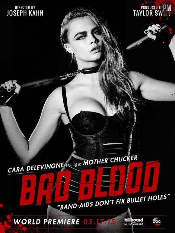 Cara Delevingne sur l'affiche "Bad Blood" de Taylor Swift