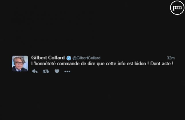 Le tweet supprimé de Gilbert Collard.