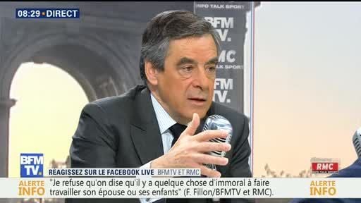 François Fillon, sur RMC et BFMTV le 3 avril 2017.