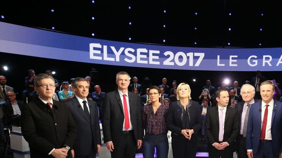 Débat à 11 : Mélenchon, Macron et Fillon jugés les plus convaincants