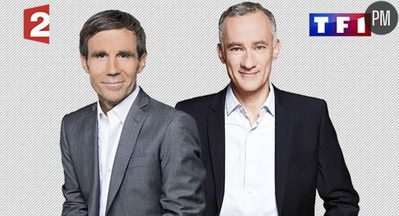 David Pujadas et Gilles Bouleau, intervieweurs de l'entre-deux tours.