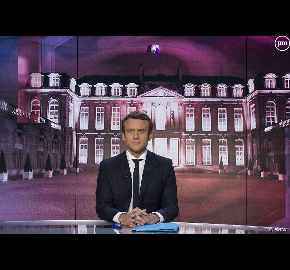 Emmanuel Macron sur le plateau de "Elysée 2017" (TF1)