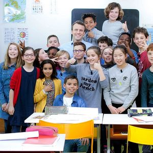 Emmanuel Macron dans "Au tableau" sur C8.