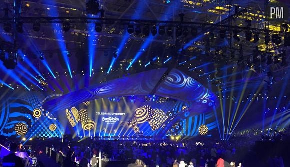 La scène de l'Eurovision 2017 à Kiev