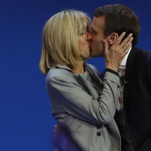 Emmanuel et Brigitte Macron le 24 avril 2017