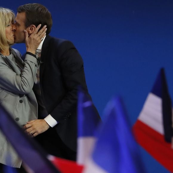 Emmanuel et Brigitte Macron le 24 avril 2017