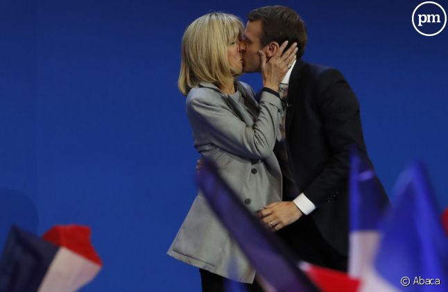 Emmanuel et Brigitte Macron le 24 avril 2017