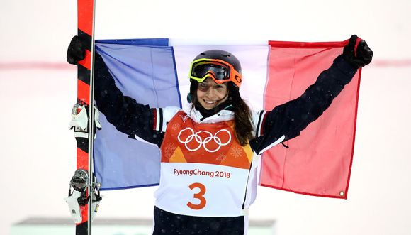 Perrine Laffont, première médaille d'or française des JO d'hiver.