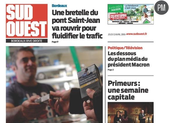 Une de "Sud Ouest".