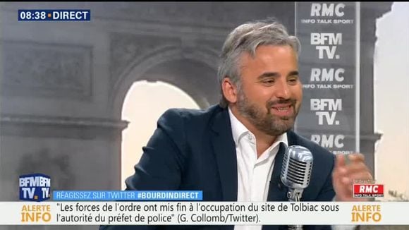 Alexis Corbière félicite Jean-Jacques Bourdin pour son interview d'Emmanuel Macron