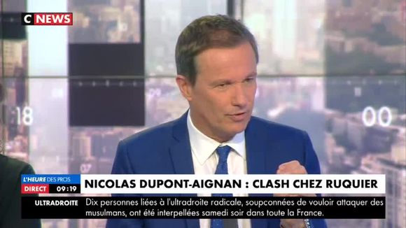 "L'heure des pros" (CNews) : Nicolas Dupont-Aignan débriefe son clash dans "ONPC"