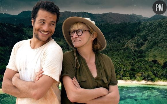 Amir et Christine Bravo dans "L'aventure Robinson"