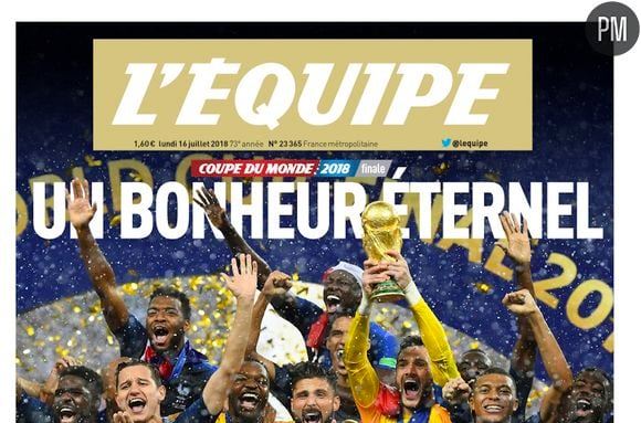 "L'Equipe" en forte hausse grâce à la Coupe du monde de football.