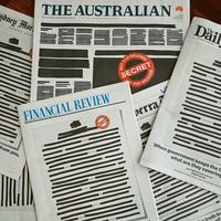 Les Unes des journaux australiens recouvertes d'encre noire pour protester contre la censure du gouvernement