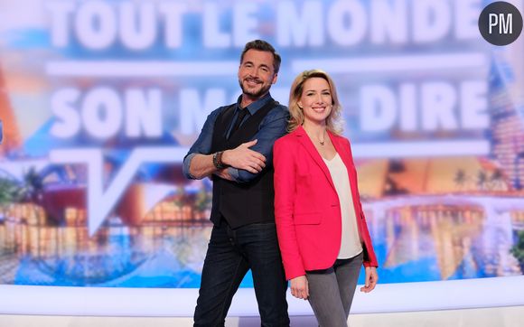 Olivier Minne et Sidonie Bonnec sur le plateau de "Tout le monde a son mot à dire" sur France 2