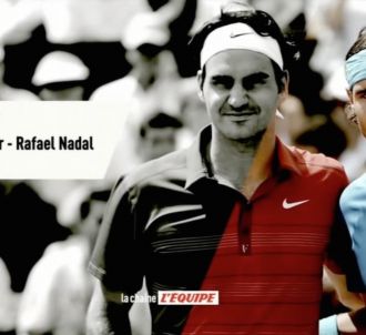 Match de gala entre Rafael Nadal et Roger Federer.