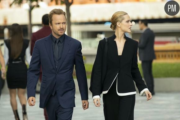 Aaron Paul et Evan Rachel Wood dans "Westworld"