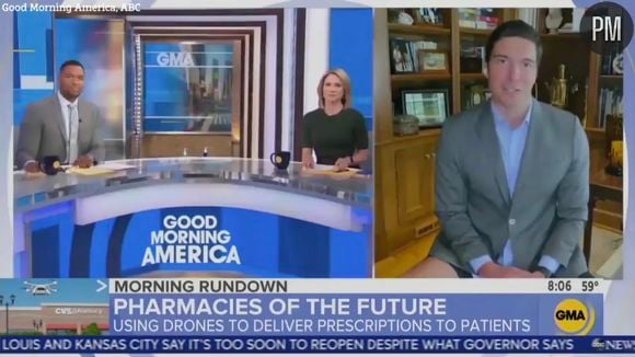 Will Reeve en short dans "Good Morning America"