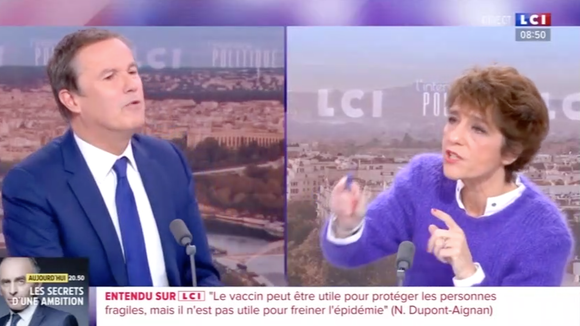 "Arrêtez de nous taper dessus !" : Echange tendu entre Nicolas Dupont-Aignan et Elizabeth Martichoux sur LCI