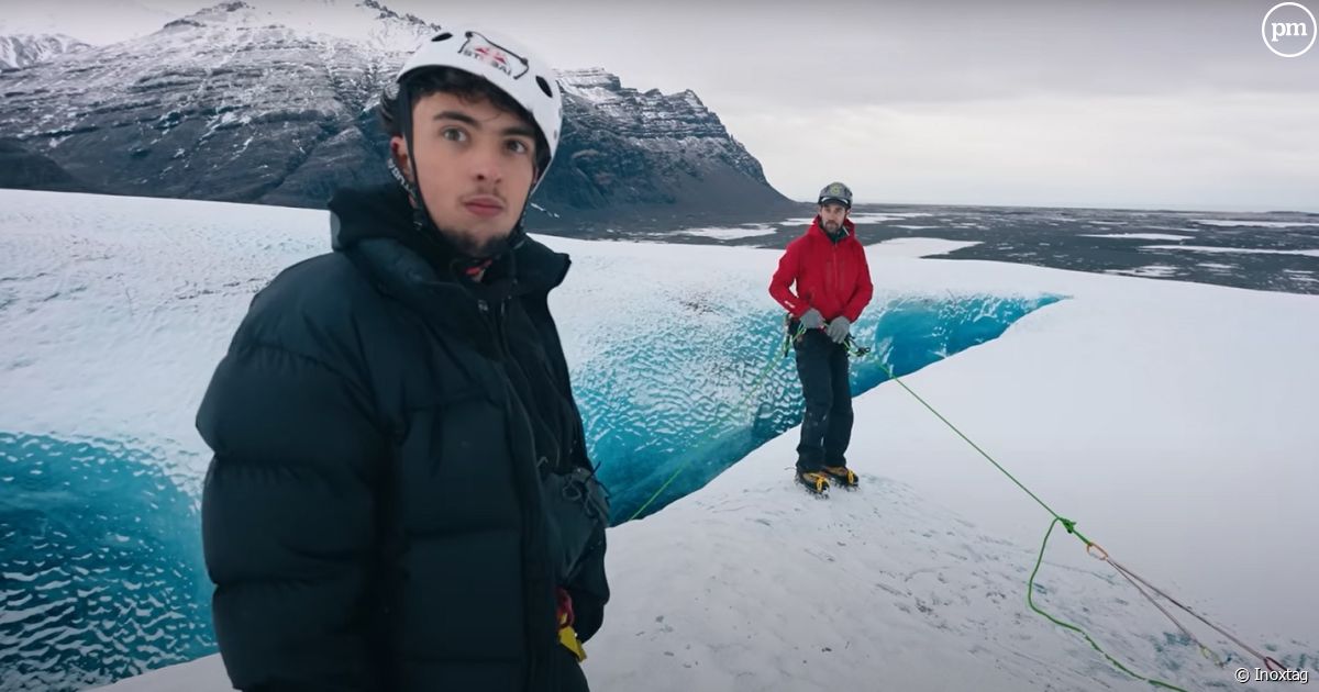 Audiences Youtube : Inoxtag risque sa vie en haut d'un glacier en Islande, sa vidéo cartonne