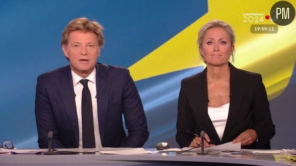 Anne-Sophie Lapix et Laurent Delahousse ont présenté la spéciale Européennes 2024 de France 2 ce dimanche 9 juin 2024.