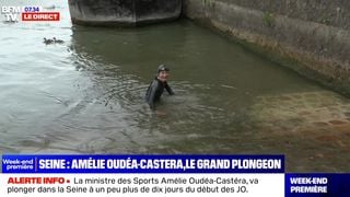 "On voit une ministre qui prend l'eau" : En direct sur BFMTV, la ministre des Sports plonge dans la Seine